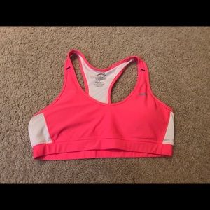 Hot pink sports bra